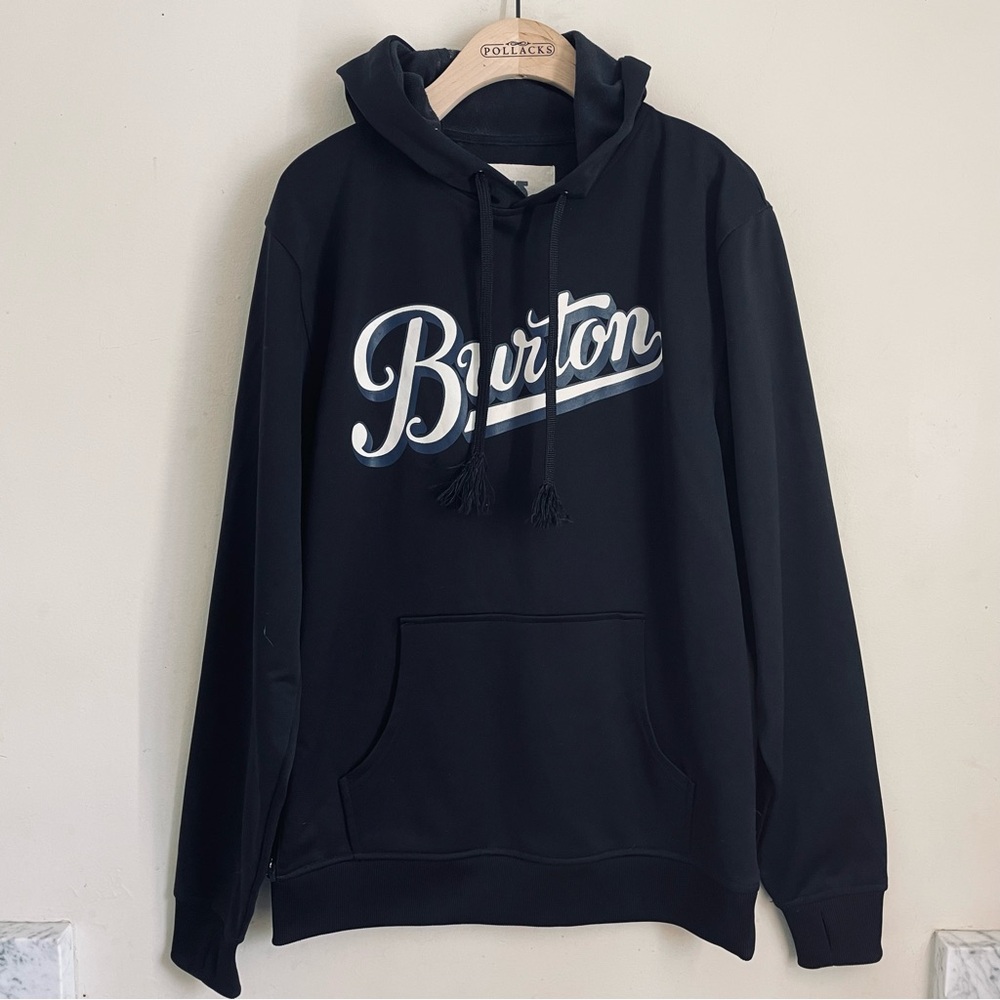 Burton Hooded Logo Sweatshirt Black size S unisex